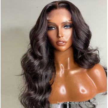 Vendor 180% 250% density Lace Frontal Wig Pre-Plucked Transparent HD swiss wigs Virgin Human Hair Full Lace Wigs For Black Women